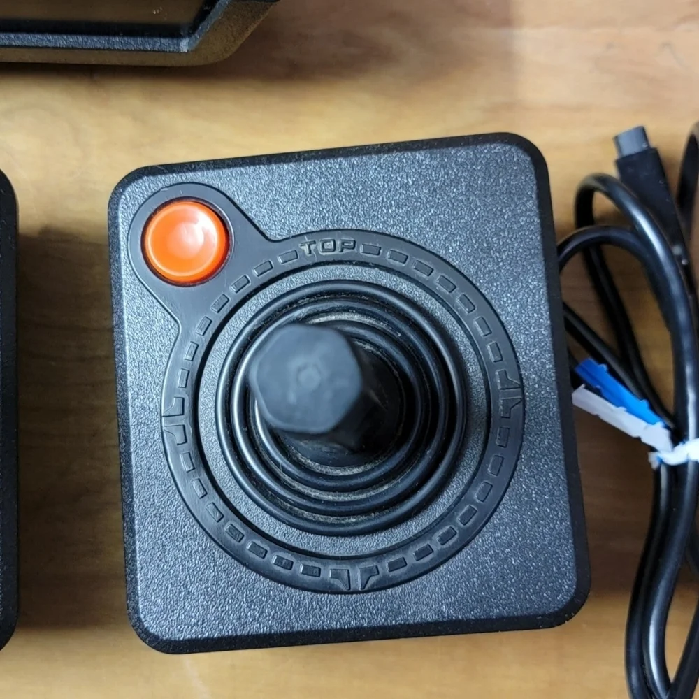 Atari Black Video Game Console with Controllers